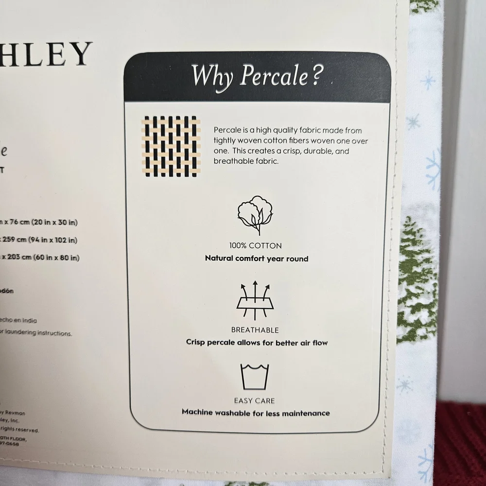 Laura Ashley Holiday Queen Sheet Set - Green and Pink